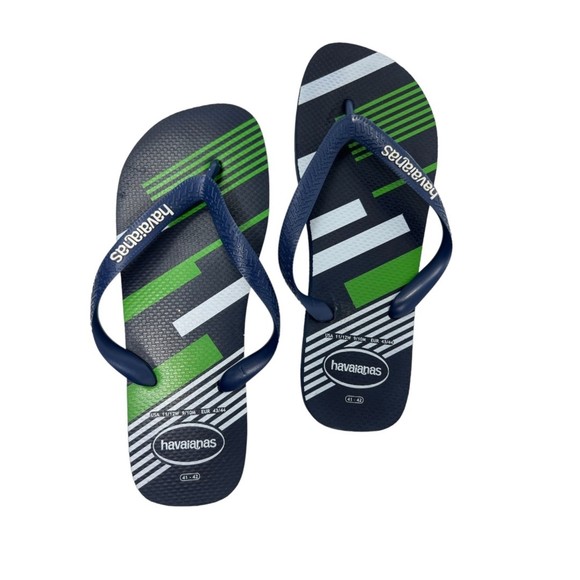 Flip Flops Mens 11/12 Women's 9/10 Blue Sandals classic shoes Havaianas unisex - Picture 1 of 6